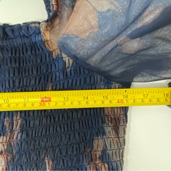 NEW Baltic Born Tivoli Tulle Short Floral Flowy Sheer Sleeve Dress Size XL - Picture 8 of 9